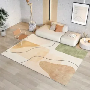 VIKAMA Minimalist Luxury High-end Living Room Sofa Coffee Table Carpet Stain-resistant and Easy-to-clean Home Decor