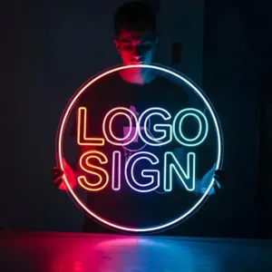 Personalized Acrylic Sign Custom Neon Sign Illuminated Logo LED Sign for Bar Party Beauty Nail Shop Wall Decor Night Light Signs
