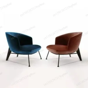 Nordic Light Luxury Single Sofa Chair Modern Minimalist Metal Leg Leisure Chair Comfortable Living Room Office Designer Armchair