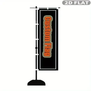 1pc 2D FLAT Custom Nobori Flag, Banner for Outdoor Indoor Decoration Advertising Durable Polyester Business Flag Boutique Flag