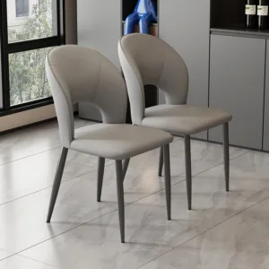 Set Of 2 Nordic Dining Chairs Minimalist Luxury Upholstered Classic Dining Chairs Ergonomic Durable Chaise Restaurant Furniture