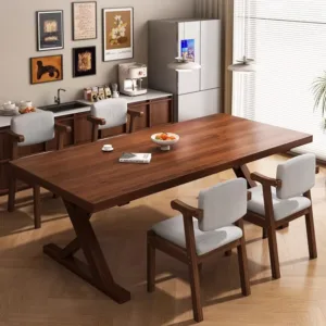 Solid Wood Dining Table, Household Rectangular Dining Table, Living Room Simple and Casual Office Table, Dining Tables