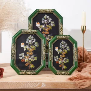 1PC, Resin Material, European Retro Octagonal Pattern Design Classical Photo Frame