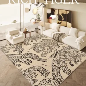 New Chinese style IG tiger bedroom plush mats bedroom living room carpet light luxury home coffee table soft rug Ковер Tapis 러그