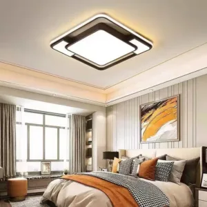 Square LED Ceiling Lights Modern Bedroom Lamp Living Room Light Home Indoor Decor Ceiling Chandelier Black Room Lighting Fixture