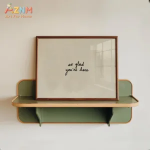AZNM So Glad You're Here Text Canvas Print Unframed Minimalist Neutral Beige Wall Art Simple Quote Poster Entryway Bedroom Home
