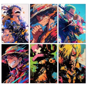 Anime Diamond Painting One Piece Luffy Full Diamond Mosaic Embroidery for Living Home Decor Cartoon Wall Art Picture Painting