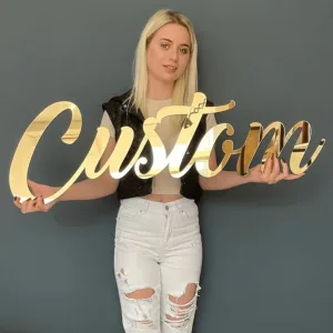Customized Acrylic Text Logo, Personalized Mirror Reflective Design, Laser Cut Wedding and Party Decoration, Wall Mounted Text D