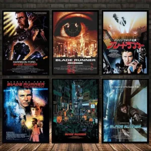 Retro Blade Runner Movie Poster Canvas Wall Art Vintage Scifi Decor for Home Cinema Gift