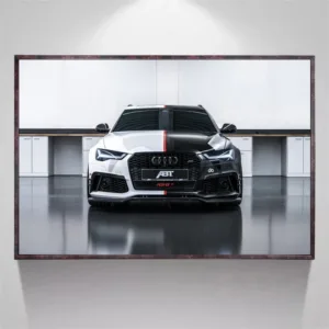 (2D canvas painting) Modern Supercar Audis Rs6 Black and White Art Poster Canvas Painting Print Wall Art Picture for Living