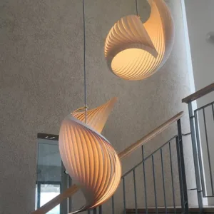 Japanese Unique Wooden LED Pendant Lamps Creative Living Room Restaurant Coffee Shop Art Chandelier Home Decor Lights Fixtures