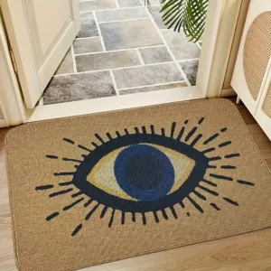 Bohemian style door decoration mat, devil eye door mat, soft and comfortable, easy to clean, suitable for bedroom, living room