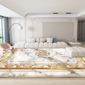 Marble Light Luxury Carpet for Living Room Decoration Coffee Table Soft Non-slip Floor Mat Home Bedroom Plush Rug Ковер Tapis 러그