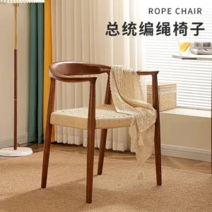 Office Chairs Design Armchair Furniture Rattan Chair Indoor Living Room Chaises Dining Chairs Wood Floor Chair Sillon Fauteuil