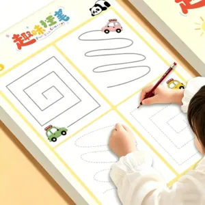 35 Sheets Fun Pen Control Tracing Workbook for Kids, Preschool Early Learning Activity Book with Cute Themed Line Path Tracing