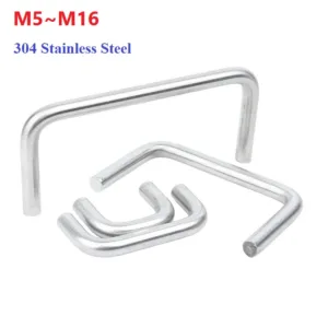 Welding Solid Furniture Accessory 304 Stainless Steel U Type Door Handles Dresser Knobs Kitchen Cabinet Knobs Handle M5-M16