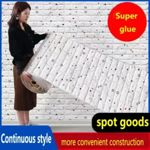 1/5/10m DIY 3D Wall Stickers Imitation Brick Bedroom Decor Waterproof Self Adhesive Wallpaper for Living Room Kitchen Pegatina