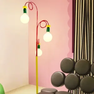 Morden Vintage Living Room Color Floor Lamp Bedroom Lamp Children's Room Cartoon Bedside Lamp LED Home Decoration Standing Light