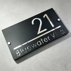 Custom Acrylic Laser-Cut Signs, Outdoor House Numbers, Personalized House Number Plates for Homes and Hotels