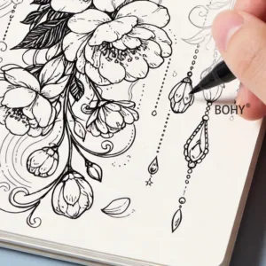 1 Adult Decompression and Healing Line Drawing and Coloring Album Include Flower Vines and Other Line Drawing Patterns 24 Pages