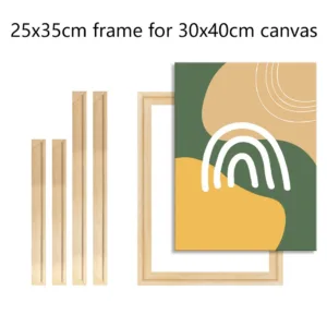 25x35cm Wooden Frame for 30x40cm Canvas Pictures Frame Wooden Diamond Painting Frame Wall Picture Poster Photo Frame Home Decor
