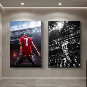 Vintage , Wall Art, Portugal Superstar CR7, HD Canvas Print Poster, Home Living Room, Bedroom, Decorative Painting