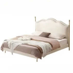 #Light Luxury Girls Bed Princess Solid Wood French Cream Wind Frame Queen Bed Design Sleeping Letto Matrimoniale Unique Furnitur