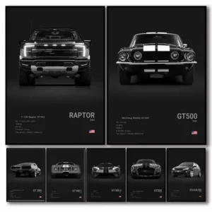 Luxury Supercar Canvas Print Aesthetic MK RS GT GTR SUV Photography Poster Ideal Wall Decor for Home
