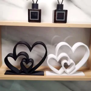 Heart Sculpture Valentine Gift Art Minimalist Black White Modern Design Bookshelf Desktop Decor Home Ornament Wedding Supplies