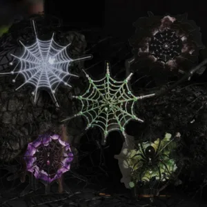 1pack/10Pcs Vintage Gothic Dark Spider‑Web Stickers DIY Decor Supplies for Planner Notebook Album Decoration