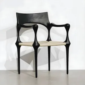 Luxury Retro Dining Table Chairs Kitchen Modern Portable Backrest Armchairs Wooden Chairs Single Nordic Living Home Furniture