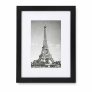 Eiffel Tower Picture Frame Black Art Decor with White Mat Eiffel Tower Wall Art for Home Living Room Best 2026