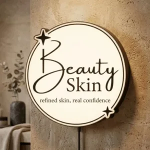 Custom Business 3D logo Sign Round Logo Sign Beauty Salon Coffee Shop Art Decor Business Light box Neon Sign