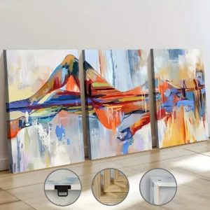 3PCS Modern Style Abstract Fashion Figure Art, Framed Canvas Paintings  Ready to Hang Room Living Room Office Decoration