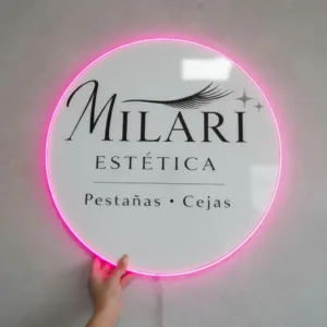Custom Business Logo Neon Sign Illuminated UV Print Coffee Pet Beauty Shop Logo Sign