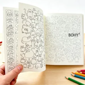 1 Adult Decompression Simple Pen Sketching and Coloring Line Drawing Brochure, 32 Pages, Art Enthusiasts To Draw By Hand