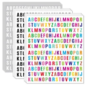 5Pcs/set 0.5 inch Functional Planner Stickers Vinyl Waterproof Black White Colorful DIY Letter Sticker For Cup Laptop Price T