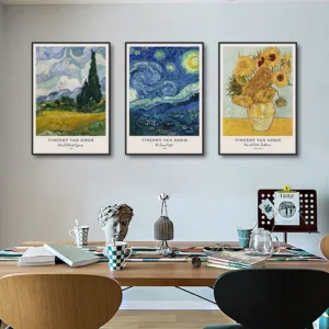Vincent Van Gogh Writings Prints and Posters Great Work The Starry Night Canvas Painting Decorations for Living Room Wall Art