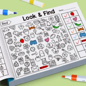 Kids Hidden Object Coloring Book Look and Find Activity Workbook Interactive for Educational Visual Perception Focus Training