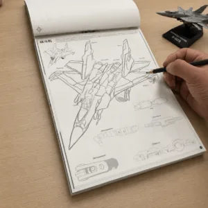 Aircraft Sketch Tracing Book 72 Pages Fighter Jet Helicopter Line Drawing Practice Book Boys Hobby Copy Drawing Workbook