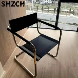 Vintage Modern Nordic Stainless Steel Dining Chair Ergonomic Office Armchair Retro Home Furniture Popular Designer Chair