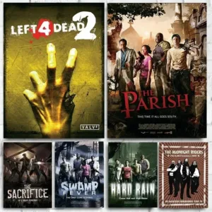 Hot Action Game Left 4 Dead Poster for Living Room Canvas Painting Modern Home Living Room Bedroom Decoration Wall Art Gift