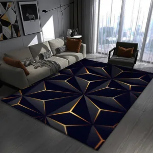 VIKAMA Modern Luxury Carpet Anti-Slip Washable Living Room Floor Mat Teen Bedroom Gaming Room Carpet Home Decoration
