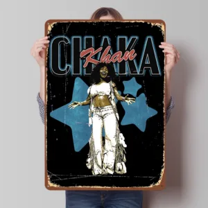 Chaka Khan Music Printed Poster Customized Retro Wall Art Vintage Metal Tin Signs for Home Decoration Living Room Accessories