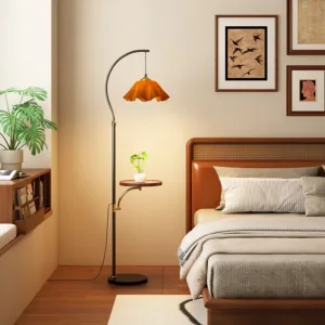 French Retro Floor Lamp Living Room Lamp Bedroom Bedside Lamp Creative Floor Lamp With Table Room Decorative Standing Lights LED