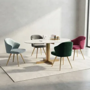 Nordic Designer Dining Chairs Modern Leisure Armchair for Living Room Bedroom Hotel Office Negotiation Comfortable Backrest