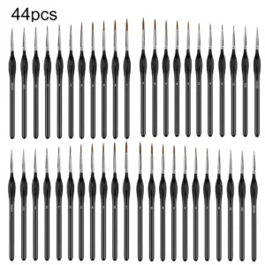 Yutiars Detail Paint Brushes Set, 44 Pcs Miniature Brushes for Fine Detailing & Art Painting - Acrylic, Oil, Watercolors & Paint