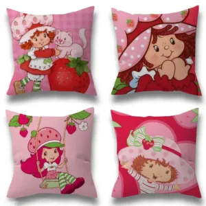 Cute Role Strawberry Shortcake-Cartoon Pillow Gifts Home Office Furnishings Bedroom Sofa Car Cushion Cover case 45x45cm