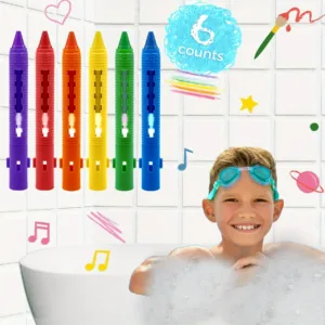 Washable Bath Crayons Set - Colorful, Easy-Clean Bathtub Markers for Youngsters, Fun Shower Art & Crafts