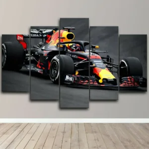 5 Pieces Wall Art Canvas Racing Car Poster Print Living Room Wallpaper Paining Bedroom Home Decoration Framed Artwork